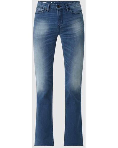 Kings Of Indigo Flared High Rise Jeans mit Stretch-Anteil Modell 'Marie' - Blau