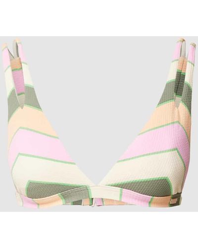 Roxy Bikini-Oberteil mit grafischem Muster Modell 'VISTA' - Natur