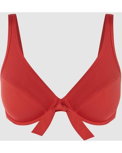 Esprit Bikini-Oberteil mit Bügeln - Rot