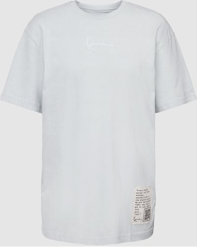 Karlkani T-Shirt mit Logo-Stitching - Weiß
