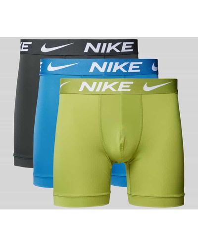 Nike Trunks mit elastischem Logo-Bund im 3er-Pack - Blau