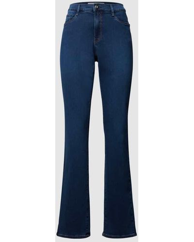 Brax Jeans mit Label-Patch aus Leder Modell 'Mary' - Blau