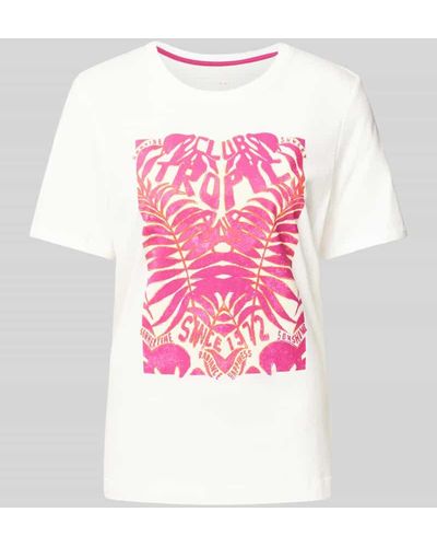 Ouí T-Shirt mit Motiv-Print - Pink