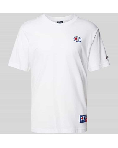 Champion T-Shirt mit Logo-Patch - Weiß