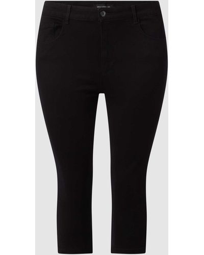 Only Carmakoma Plus Size Skinny Fit Capri-jeans Met Stretch - Zwart