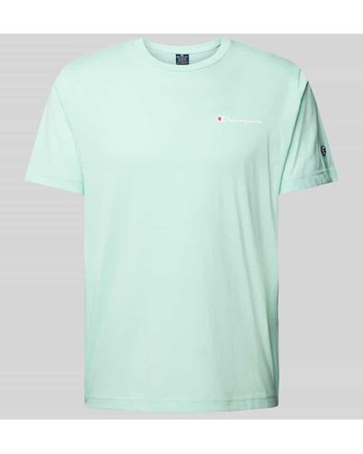 Champion T-Shirt mit Label-Print und Logo-Patch - Grün