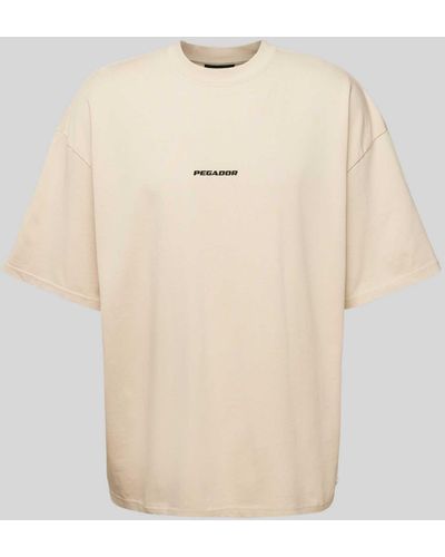 PEGADOR T-shirt Met Labelprint - Naturel