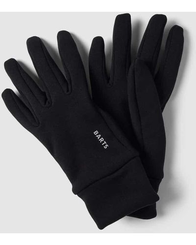 Barts Handschuhe mit Label-Print - Schwarz