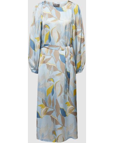 Mos Mosh Midi-jurk Met Bloemenmotief - Blauw
