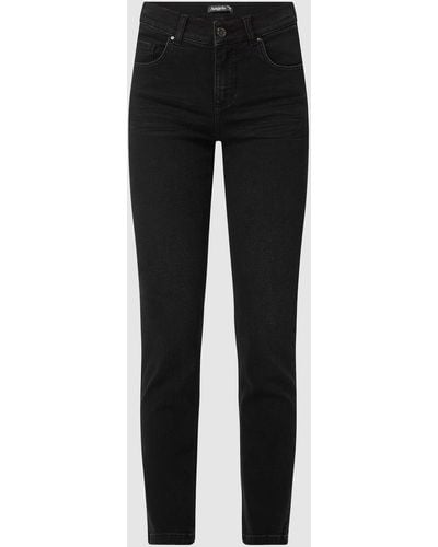 ANGELS Skinny Fit Jeans Met Labelpatch - Zwart