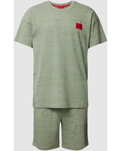 HUGO Pyjama mit Strukturmuster - Grün