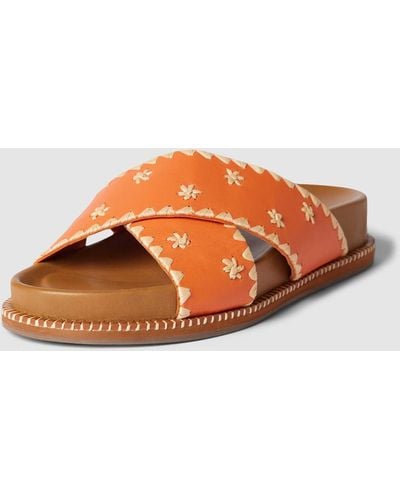 Inuovo Sandalen mit gekreuzten Riemen - Orange