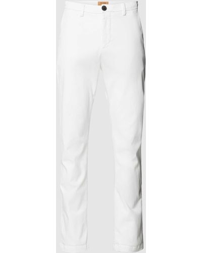 Mos Mosh Hose mit Label-Detail Modell 'Hunt' - Weiß
