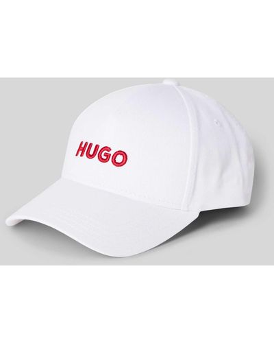 HUGO Basecap mit Label-Stitching Modell 'Jude' - Weiß