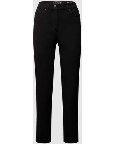 ZERRES Coloured Comfort Fit Jeans Modell 'Greta' - Schwarz