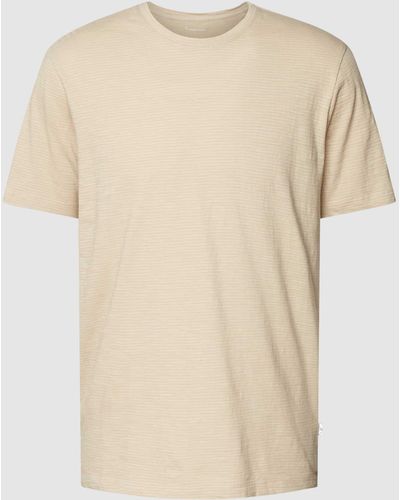 Knowledge Cotton T-shirt Met Ronde Hals - Naturel