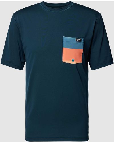 Billabong Loose Fit T-shirt Met Borstzak - Blauw