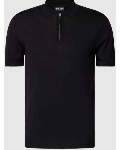 Antony Morato Poloshirt mit kurzer Reißverschlussleiste - Schwarz