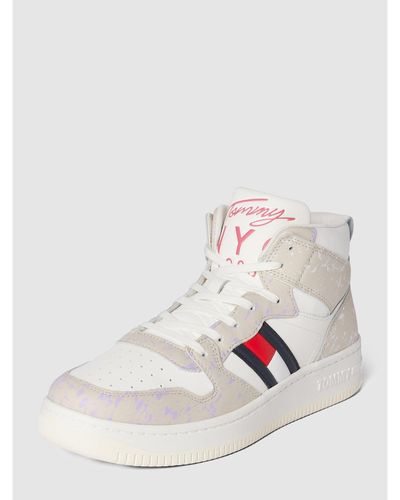 Tommy Hilfiger High Top Sneaker mit Label-Details - Weiß