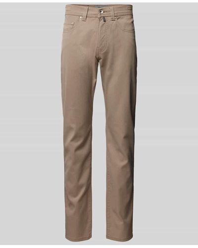 Pierre Cardin Tapered Fit Chino im 5-Pocket-Design Modell 'Lyon' - Natur