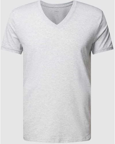 Mey T-Shirt mit V-Ausschnitt - Weiß
