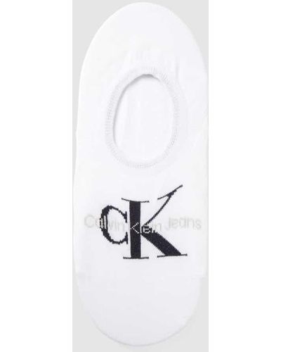 Calvin Klein Sneakersocken mit Label-Prägung - Weiß