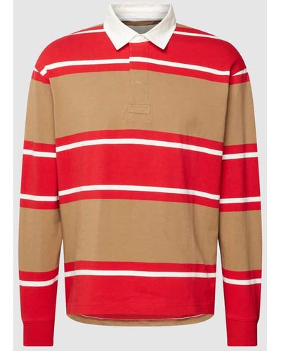 GANT Sweatshirt mit Polokragen - Rot