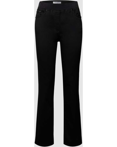 RAPHAELA by BRAX Slim Fit 5-Pocket-Jeans mit elastischem Bund - 'Super Dynamic' - Schwarz