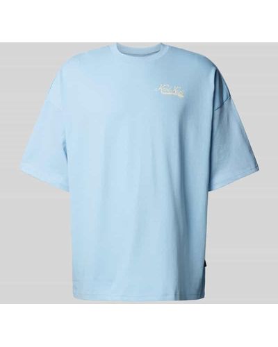 Karlkani T-Shirt mit Label-Details - Blau