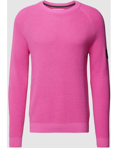 Calvin Klein Gebreide Pullover Met Labelpatch - Roze