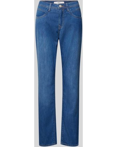 Brax Straight Leg Jeans Met Steekzakken - Blauw