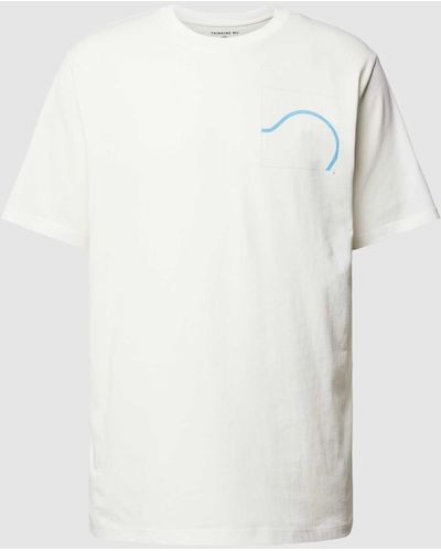 Thinking Mu T-Shirt mit Rundhalsausschnitt Modell 'AMBER' - Weiß