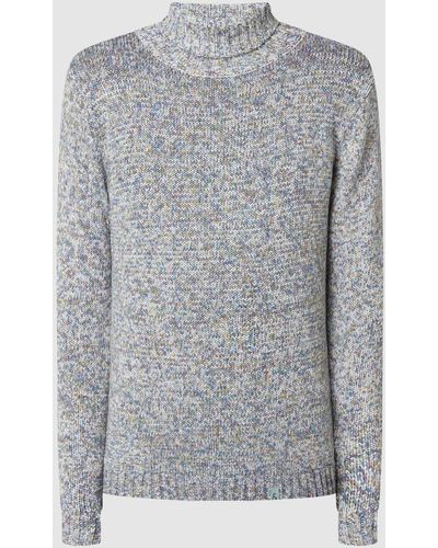 COLOURS & SONS Rollkragenpullover in Melange-Optik - Grau