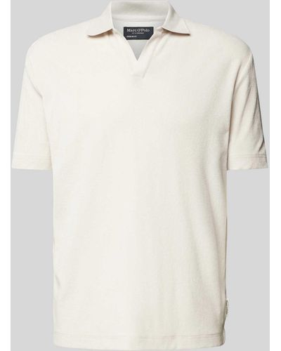 Marc O' Polo Regular Fit Poloshirt mit Label-Detail - Weiß