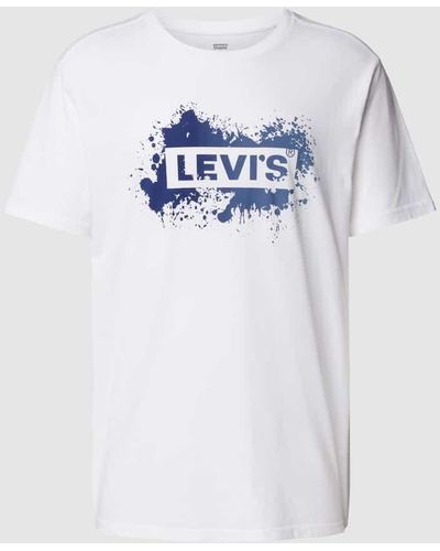 Levi's T-Shirt mit Logo-Motiv-Print - Blau