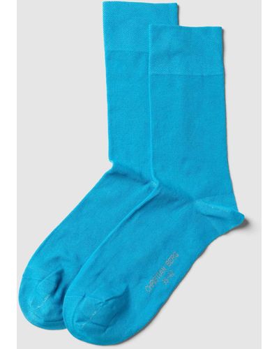 Christian Berg Men Socken im unifarbenen Design - Blau