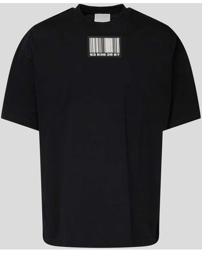 VTMNTS T-Shirt mit Label-Print - Schwarz