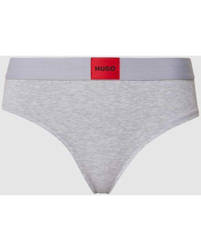 HUGO Slip mit Label-Patch - Grau
