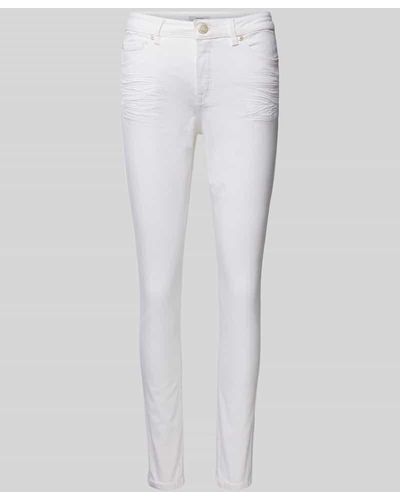 Opus Skinny Fit Jeans im 5-Pocket-Design Modell 'Elma' - Weiß