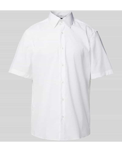 BOSS Regular Fit Business-Hemd mit Kentkragen Modell 'Joe' - Weiß