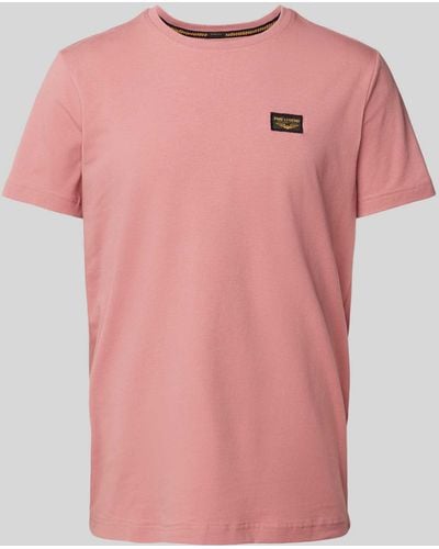 PME LEGEND T-Shirt mit Label-Patch Modell 'GUYVER' - Pink
