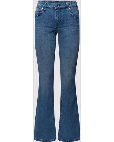 Mavi Jeans mit Label-Detail Modell 'BELLA' - Blau