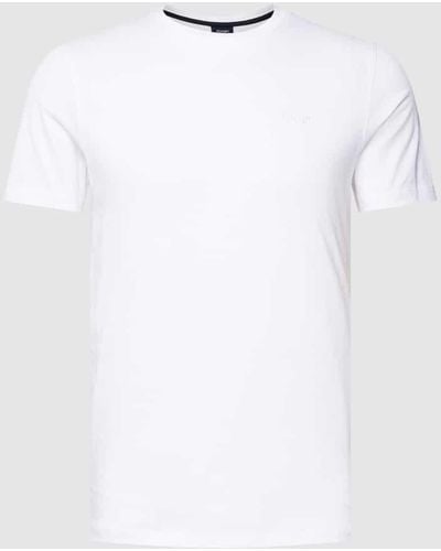 Joop! T-Shirt mit Label-Stitching Modell 'Cosimo' - Weiß