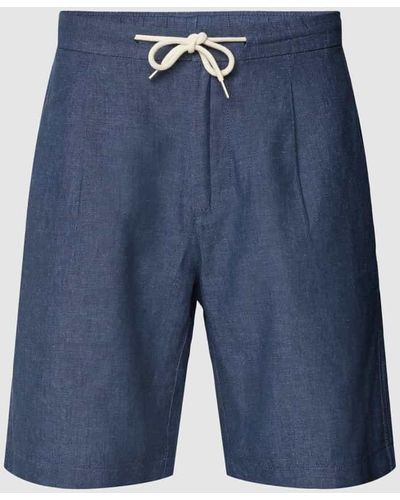 Mango Shorts mit Bundfalten Modell 'alfonso' - Blau