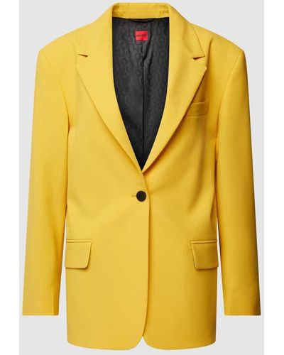 HUGO Blazer mit Pattentaschen Modell 'Agura' - Gelb