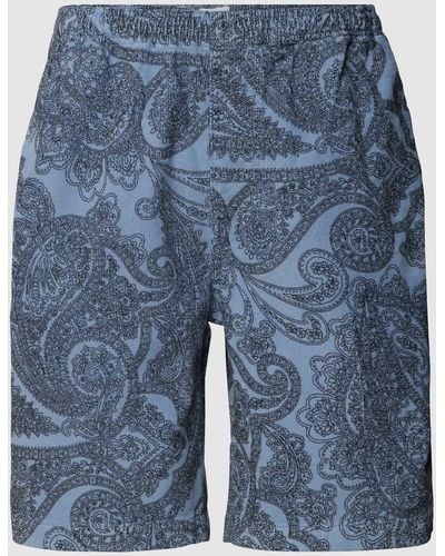 BDG Shorts aus Cord mit Allover-Muster - Blau