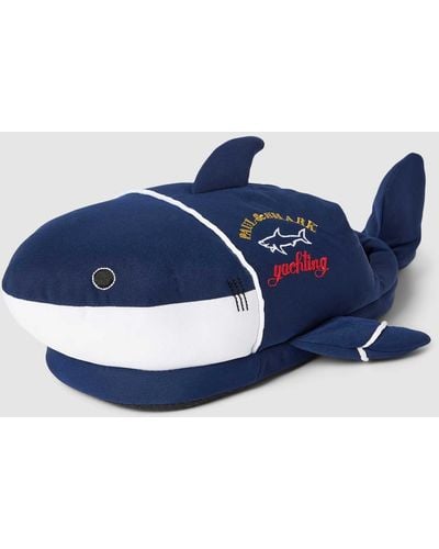 Paul & Shark Hausschuhe mit Label-Stitching - Blau