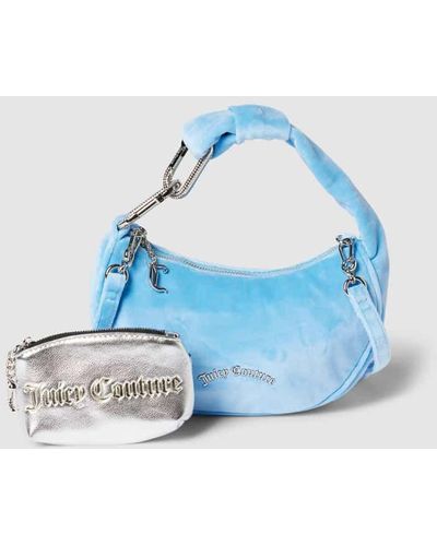 Juicy Couture Handtasche mit Label-Detail Modell 'BLOSSOM' - Blau