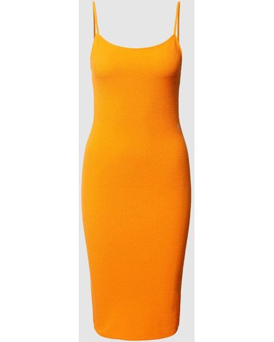 Calvin Klein Mini-jurk Met Structuurmotief - Oranje