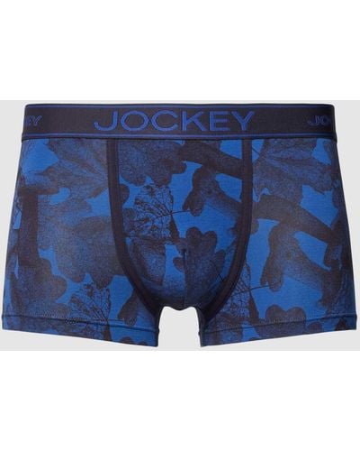 Jockey Trunks mit Allover-Muster - Blau